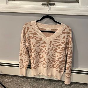 Tan cheetah print sweater
